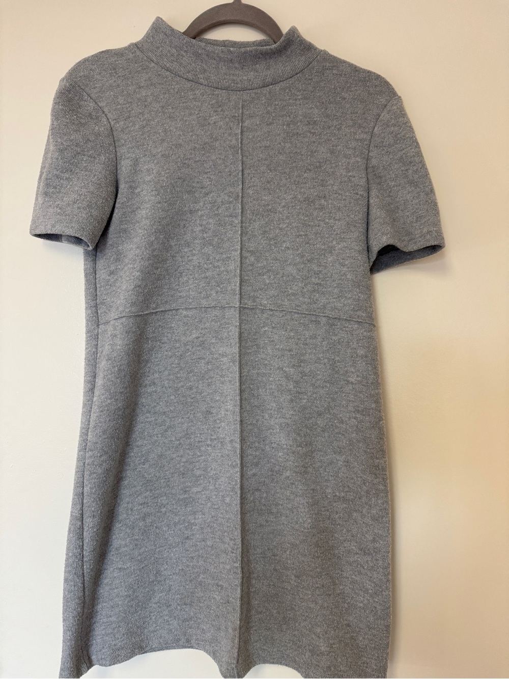 Vintage Zara Women's Short Sleeve Knit Dress - Gray